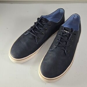 N0377 Tommy Bahama Mens Lace Up Sneakers‎ Navy Blue Casual Shoes Size 10D